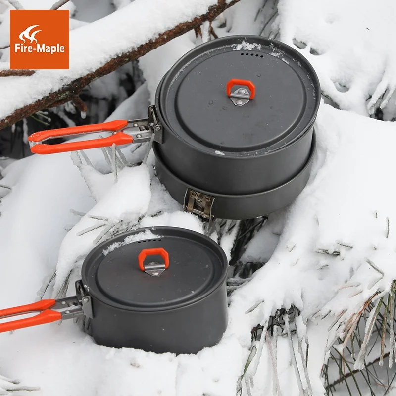 
Fire-Maple hot selling FEAST 3 kit Aluminum camping cookware frying pan and 2 pots 