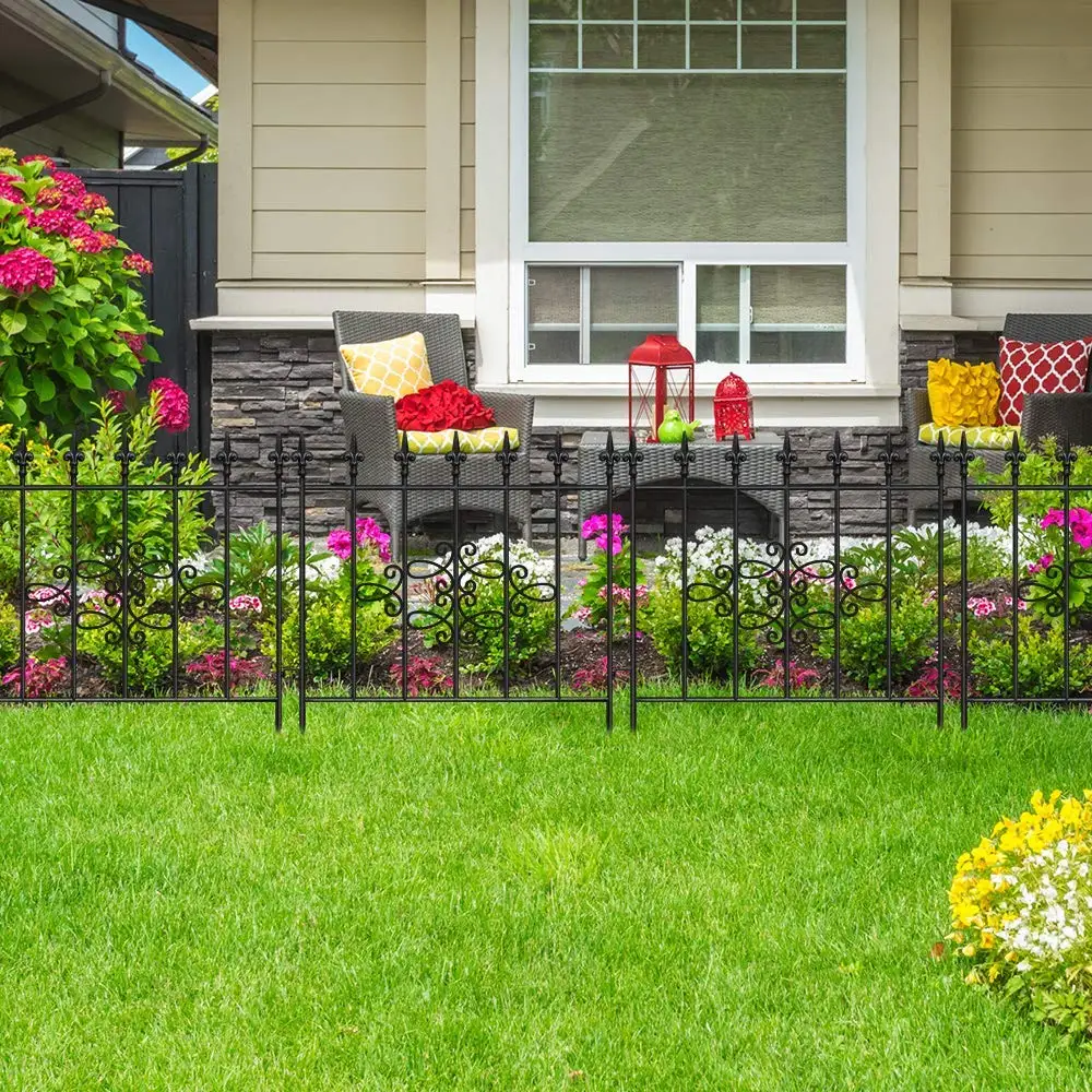 
Outdoor Decorative Metal Garden Fence Panel Animal Barrier Iron Folding Edge Wire Border Fence 