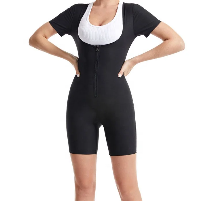 Sauna Suit For Women Weight Loss Waist Trainers Shapewear 3 in 1 Sauna Sweat Jumpsuit