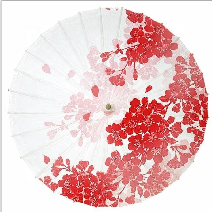 
Plain Bamboo Cloth Parasol Umbrella Great for Wedding Party Favor 