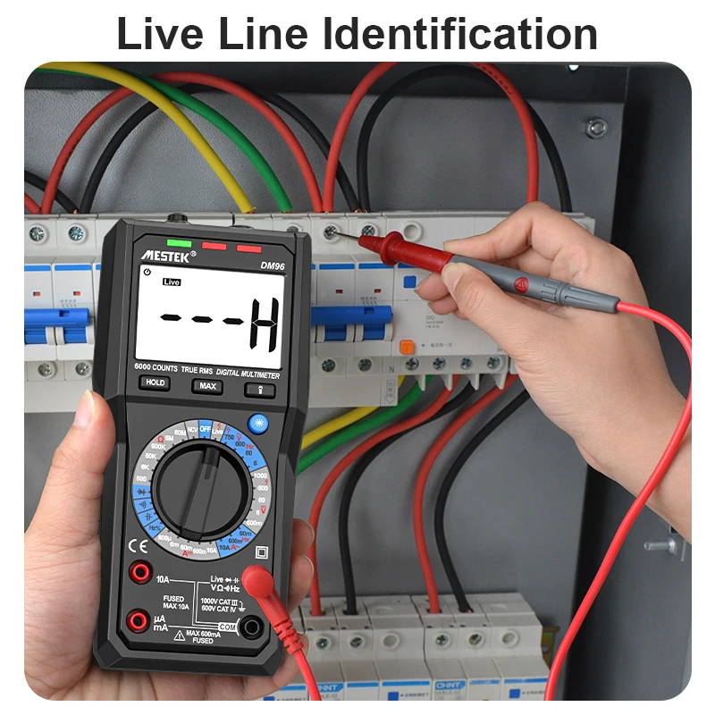 DM96 Digital Multimeter Small Pocket Counts AC/DC Volt Amp Ohm Diode Continuity Tester Ammeter Voltmeter Multimeter
