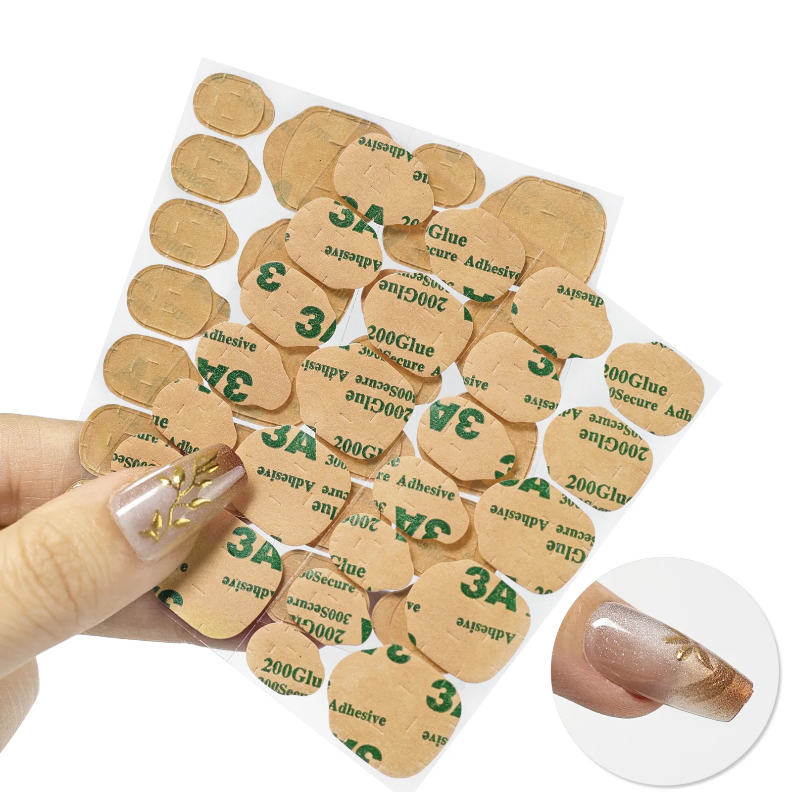 Waterproof Jelly Glue Manicure Stickers Double-Sided Adhesive Resin Firmly Increases Nail Pieces Regular Firmly Glue