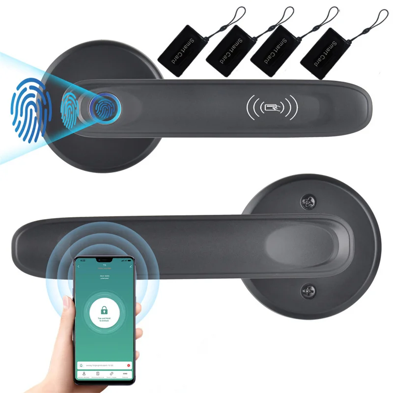 Waterproof Smart lockWIFI APP Smart Door Lock Aluminum Fingerprint Inside Digital Handle Keyless Tuya Smart Lock
