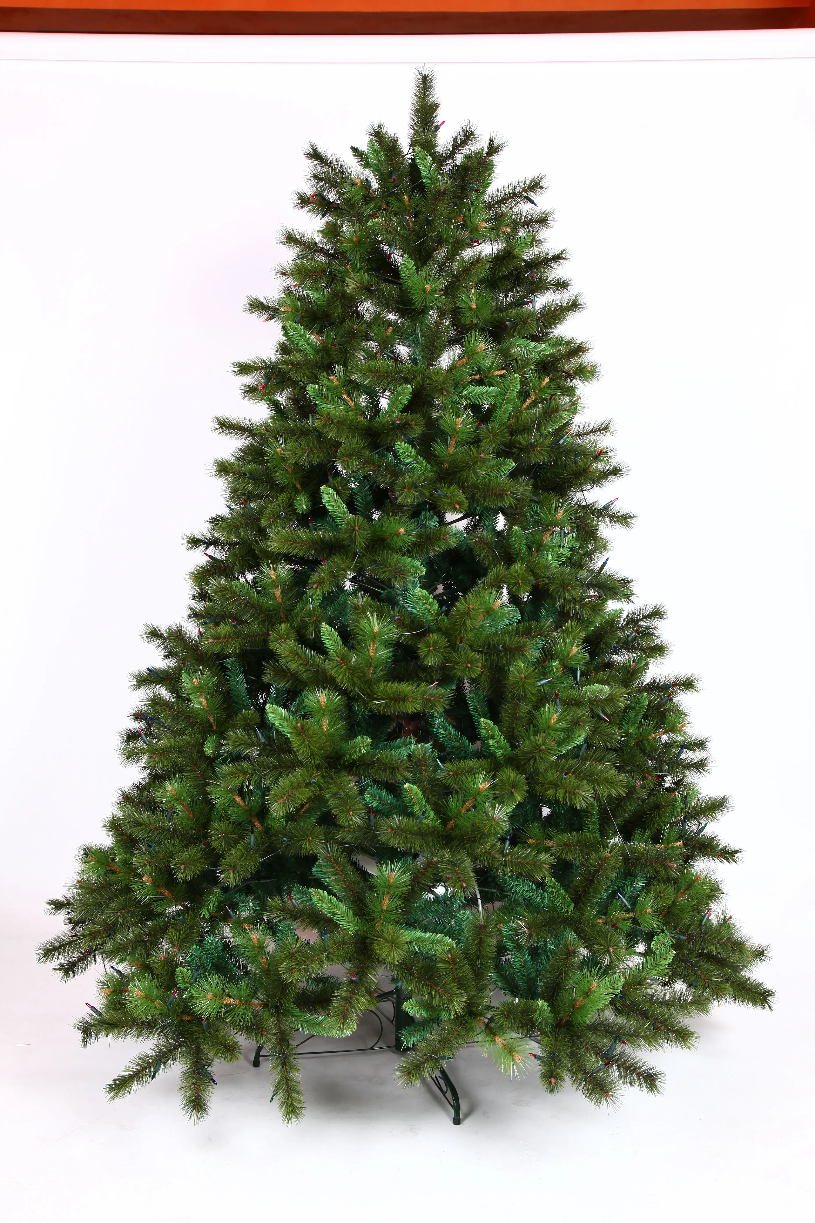 2024 Factory Price Prelit  Pine Needle Artificial Christmas Tree with LED Lights PVC  Material