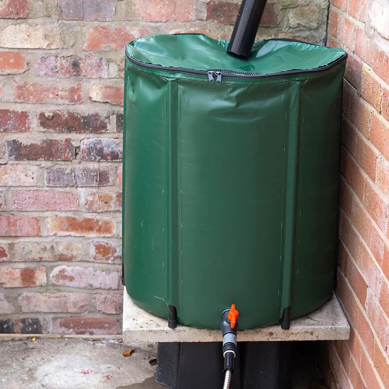 50 Gallon 100L  Collapsible PVC Rainwater Collection Barrel  Foldable Storage Tank for Garden Irrigation