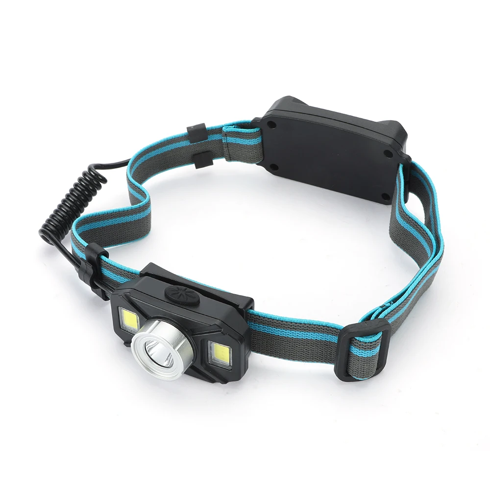 High power battery adjustable head USB rechargeable LED flashlight headlamp for camping