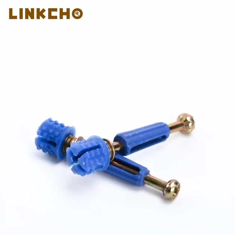 3 in 1 Furniture Cabinet Dowels Zinc Plated Fitting 40mm Mini Fix Cam Fitting Lock Nut Dowel Screws Connector with Bolts