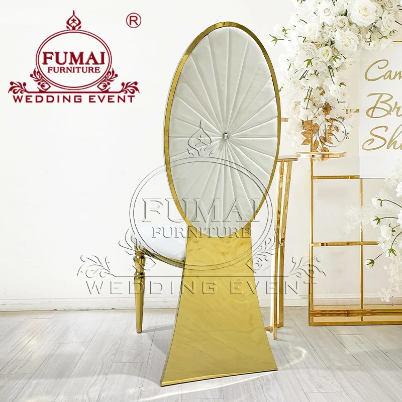 Upholstery High Back Hotel Gold King Queen Throne Chair