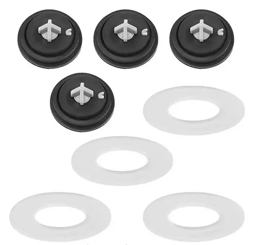 Rubber Plug Toilet Water Tank Filling Valve Flushing Inlet Diaphragm Drainage Valve with Sealing Gasket Accessory