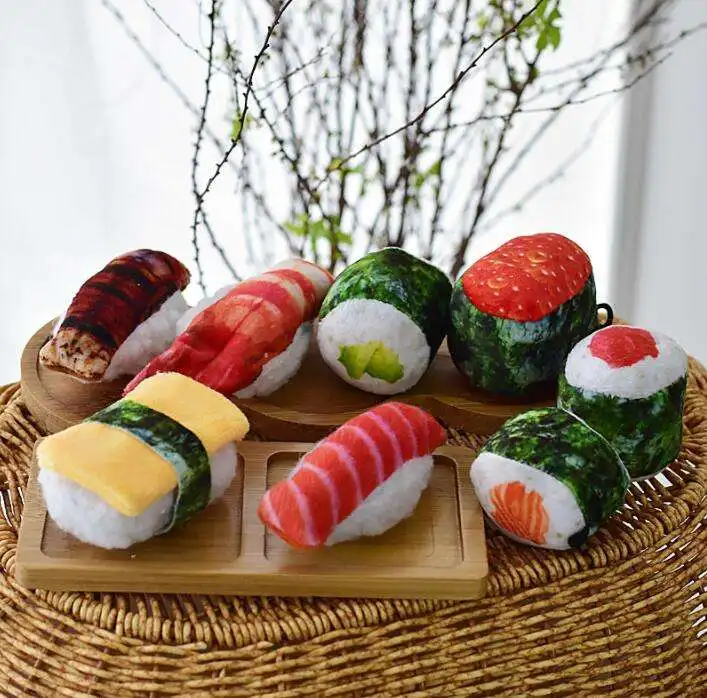 Sushi cat stick plush toy replacement head catnip cat supplies funny cat toy