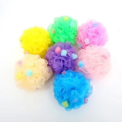 Hot Selling Bath Supplies Mesh Pouf Sponge Bath Puff Shower Scrubber Soft Exfoliating Body Scrubbers