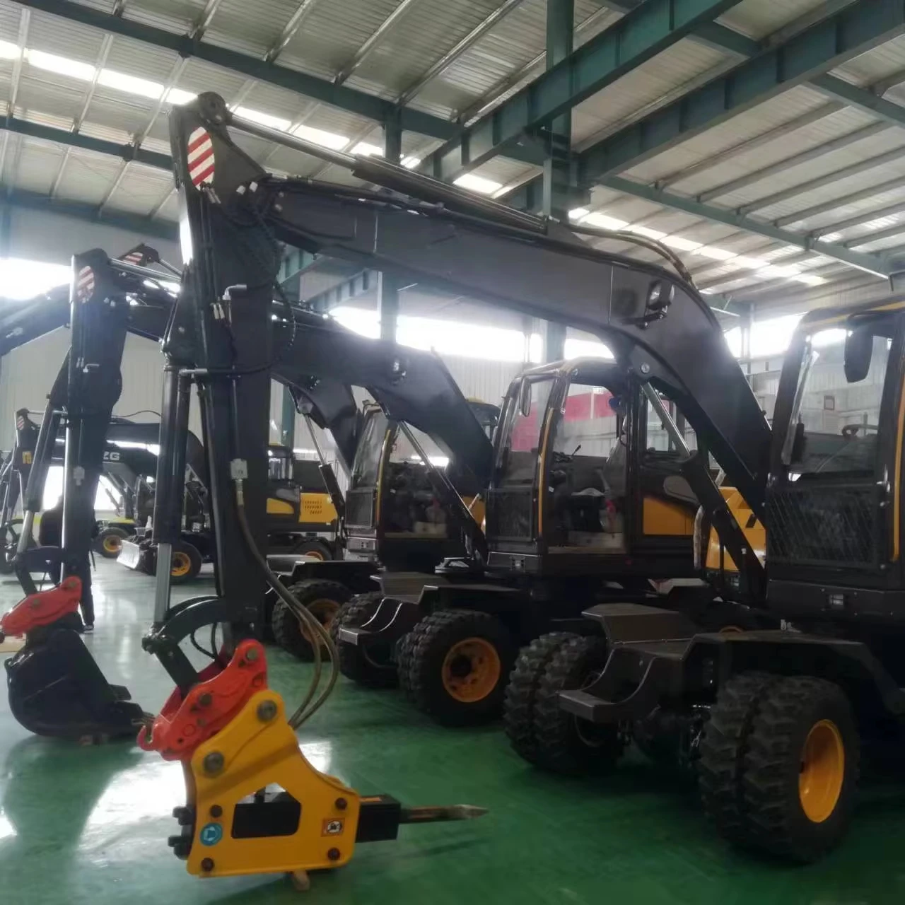 CE Approved Wood Grabber Wheel Excavator Used Small Bucket 4ton 7ton 8ton Digger Wheeled Hydraulic Excavator With log grapple