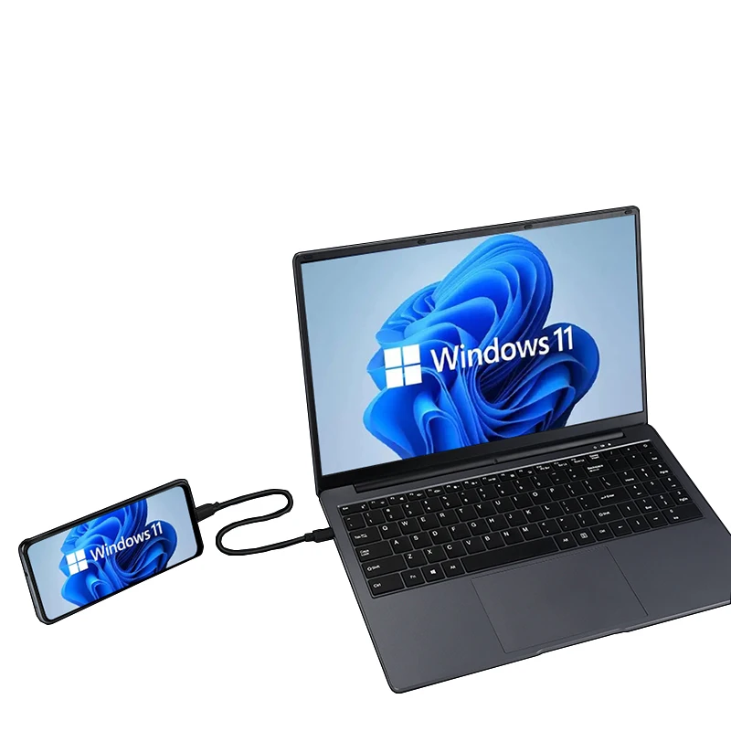 Недорогой ноутбук 15 6 дюймов с пользовательским логотипом без минимального заказа портативный монитор экран проекцией ОЗУ 12 Гб игровой Wins 11 Intel Celeron N5095 для