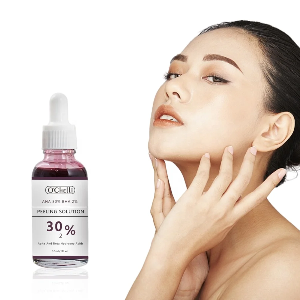 
OEM/ODM AHA 30% BHA 2% Peeling Solution Anti Acne effective skin repair Facial Serum 