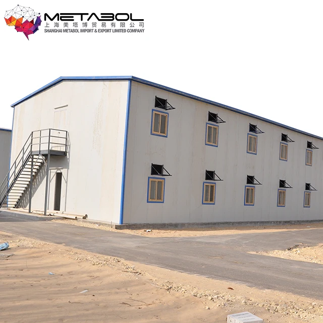 Prefab House 2 Floors  -  PPGI with Glasswool, Dimensions 6055x2435x5792mm Fire Resist and Fast Assembling mobile 2020