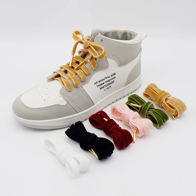 Weiou Laces 1 pair Suede Shoelaces Velvet Material 6 Colors Options Open Type Metal Aglet For Casual Shoes
