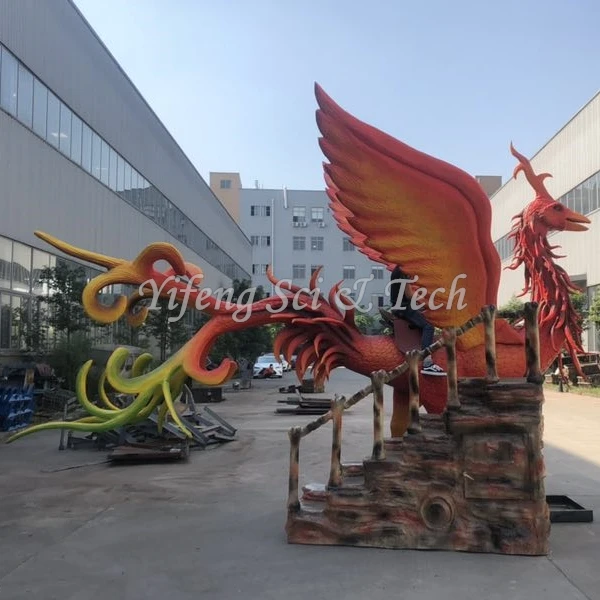 High Simulation Theme Park Life Size Huge Statue Life Size Dragon Robot Model
