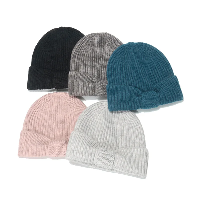 Beanie Hat for Women Men Winter Hat Womens Cuffed Beanies Knit Skull Cap Warm Ski Hats with Bow