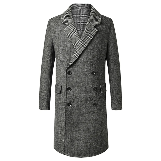 CLASSIC winter pea coats Double Breasted wool coats for men Warm Keeper Mens Trench Coat