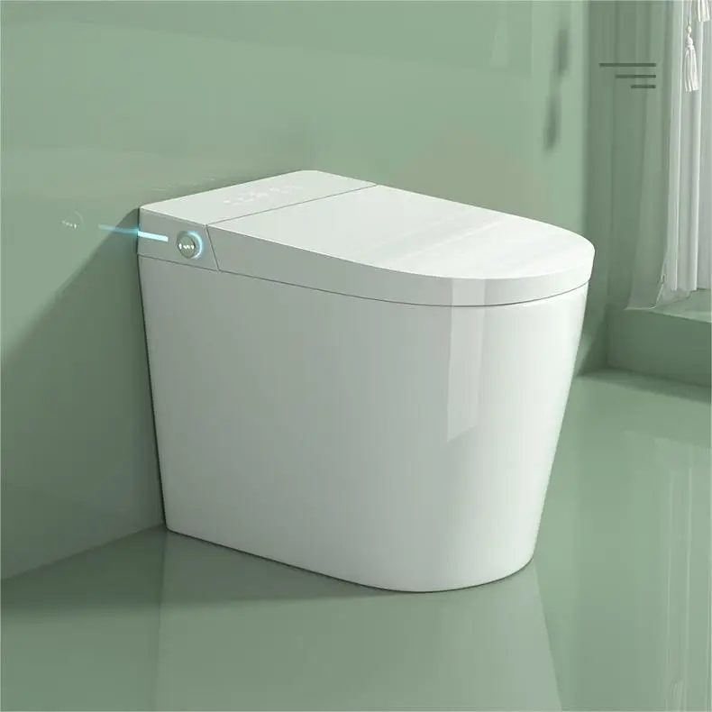 Intelligent Smart Toilet with Gold Finish, Remote, and Heated Seat