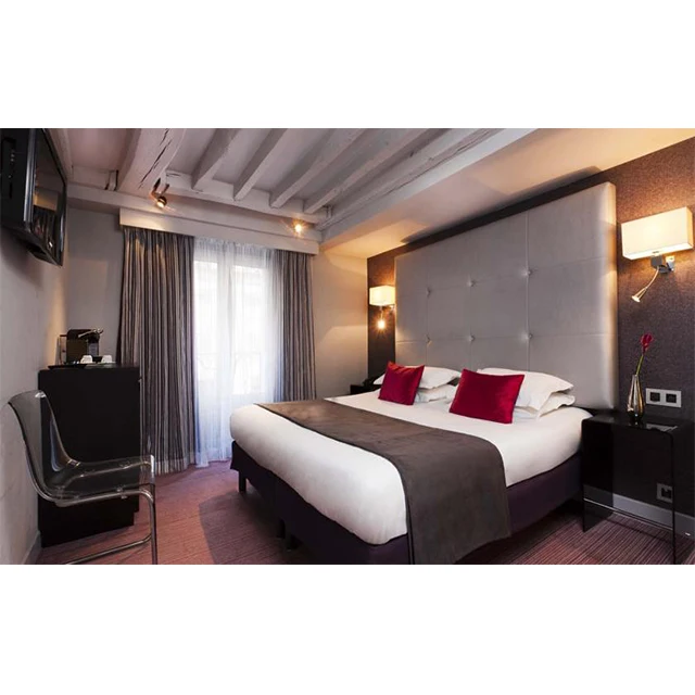 Hotel Furniture Custom Made King Room Furniture Sets for 5 Star Hotel Apartment Resort HO-153