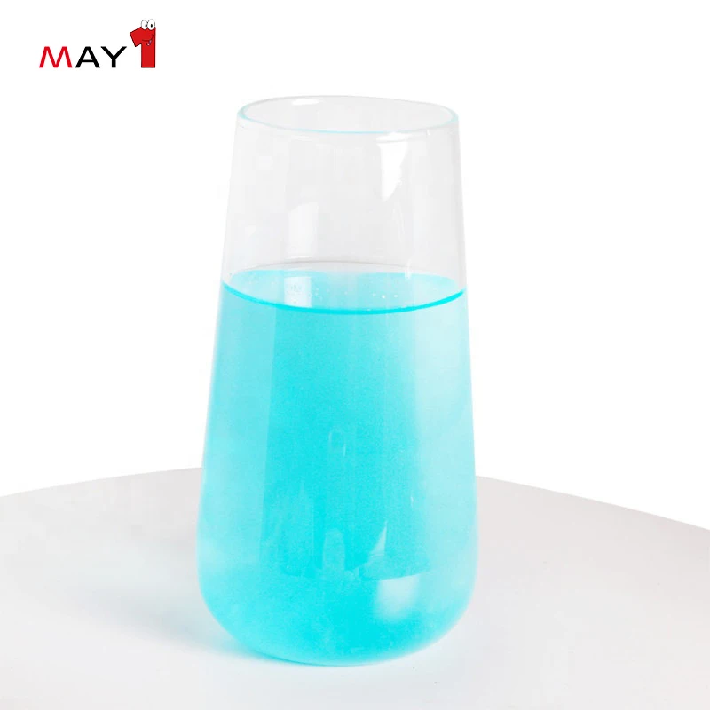 
Custom High Borosilicate Clear Juice Milk Beverage Glass Cup 