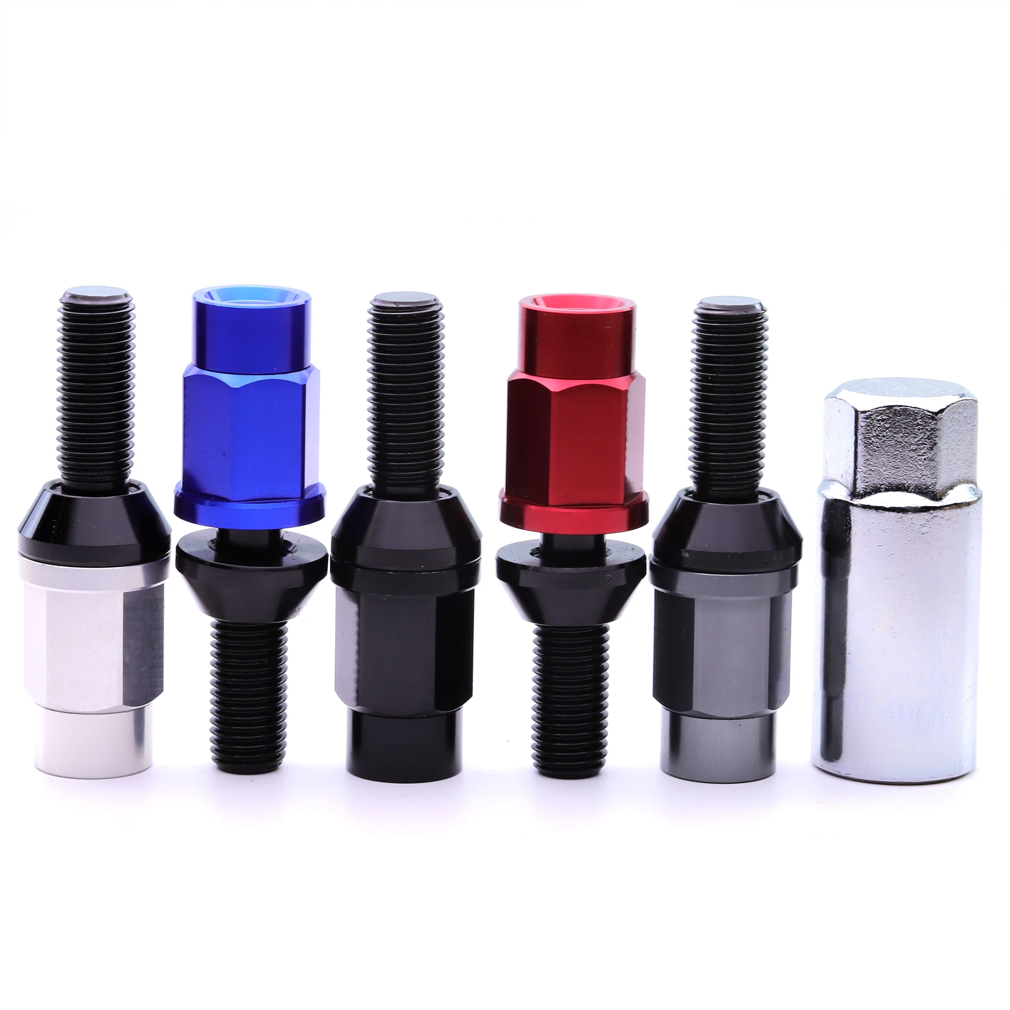 Car 6061 Aluminum Alloy Wheel Lock Nuts 35MM M12x1.5 M12x1.25 Aftermarket