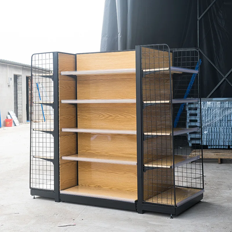 Customized Supermarket Shop Rack Store Display Shelf Metal Shelving Gondola Durable Stacking Racks