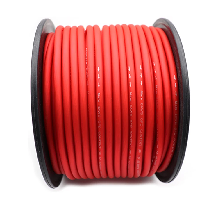 High quality 100% pure copper car audio cable wire 8ga wire Bare power cord