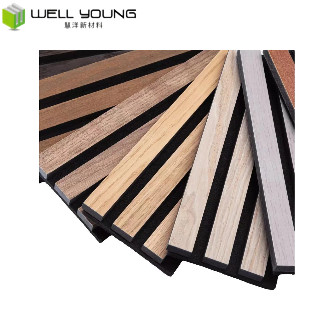 Hot selling panels Home and kitchen decor  fluted wood wall Indoor ECO-friendly acoustic wall panel soundproof
