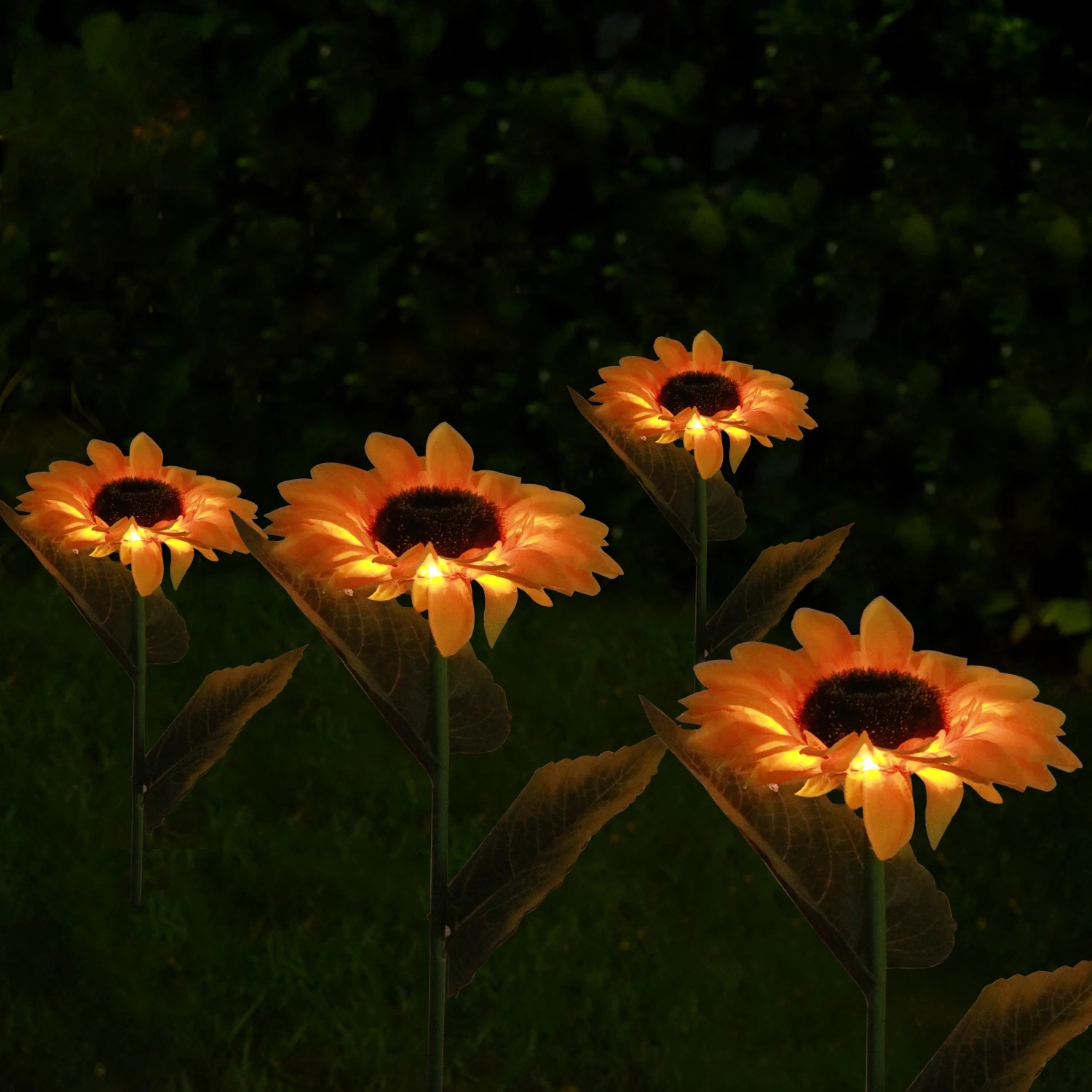 Garden Decoration Solar Artificial Sunflower, Waterproof Light for Park , Landscape Led
