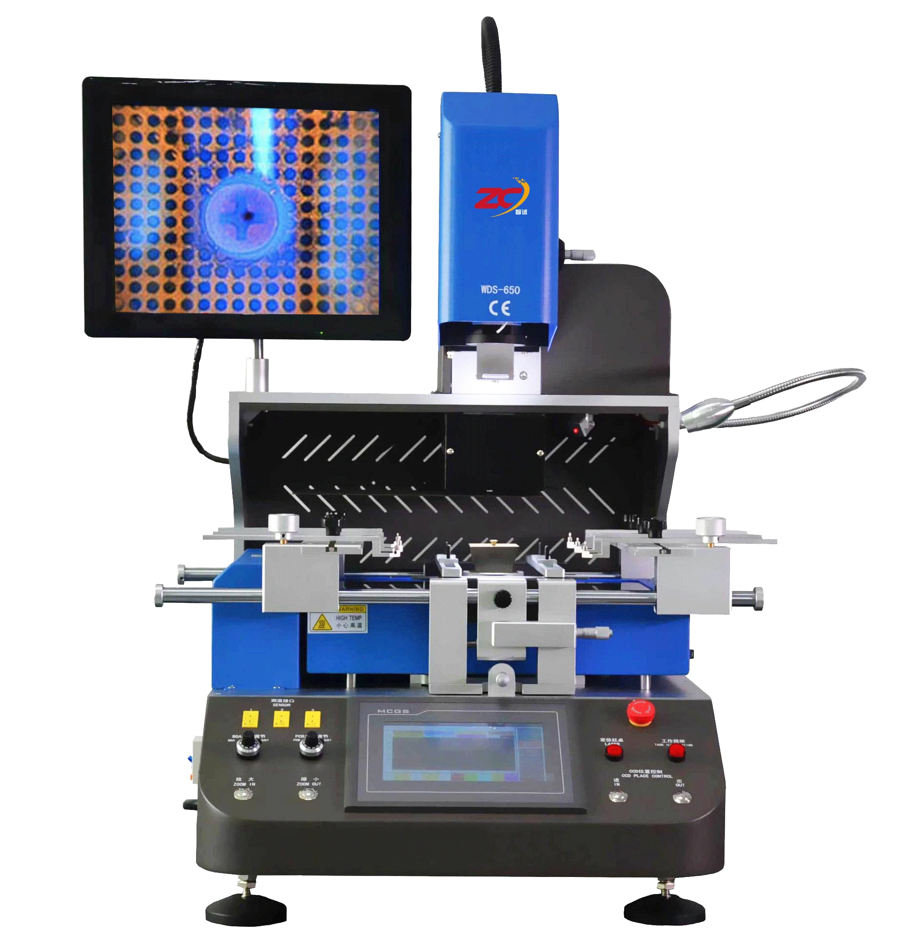 Wds-650 Hot Air Automatic Bga Rework Station Smd Soldering Rework Station Led BGA Rework Station 55 Provided PLC 2 Years