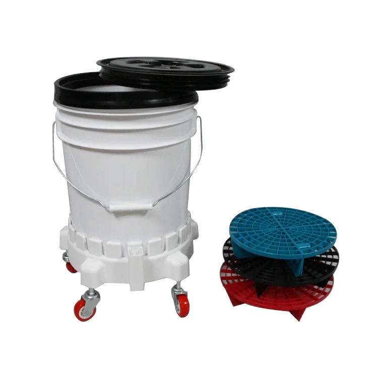 Заводская поставка 5 галлонов 20 л пластиковое ведро для автомойки пластиковое ведро с сетчатой крышкой и крышкой