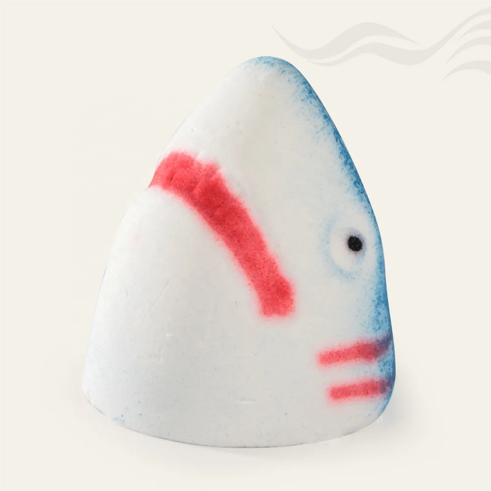 1Pc Sea Animal Customized Scented Kids Shark-Shaped Bath Fizzies Bomb Natural Essential Oil Foaming Bath Bombs