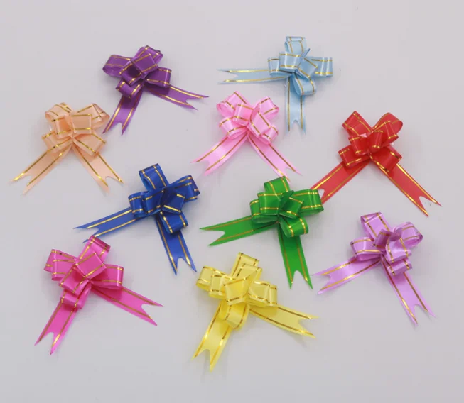 PP ribbon bow custom printed ribbon satin solid color polyester satin ribbons for gift wrap