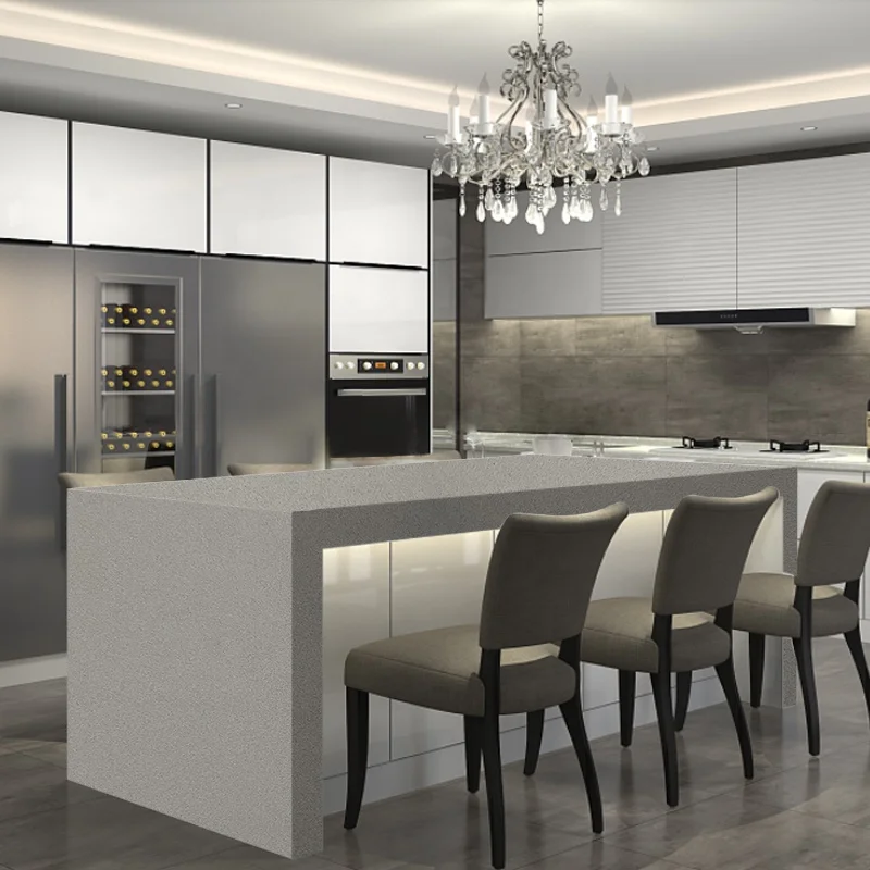  artificial Customized marble look Solid Surface Artificial quartz Stone Kitchen Vanity Counter