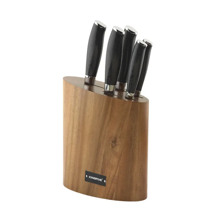6pcs kitchen knife set german steel knife sets with block kitchen