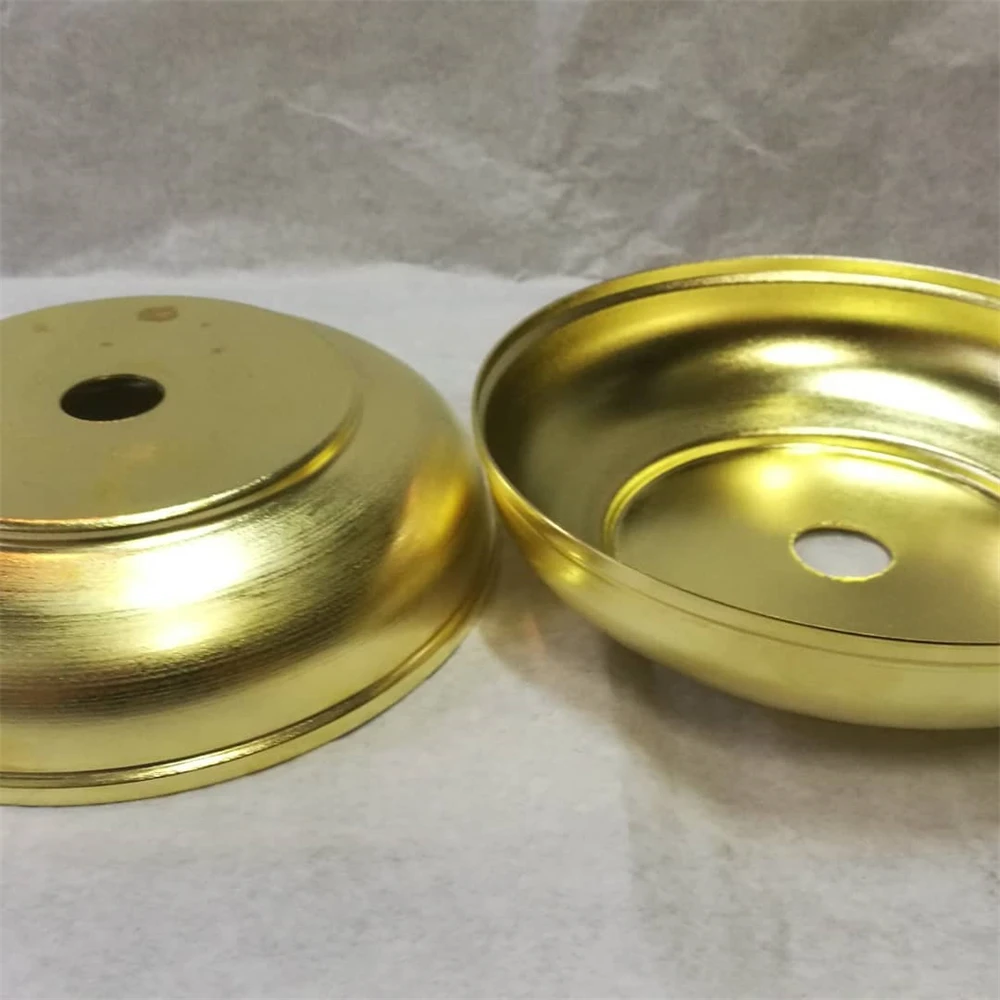 Custom Spinning Stamping Handmade Retro Vintage Decoration Gold Retro Uk Brass Lampshade Lamp Cover Shade