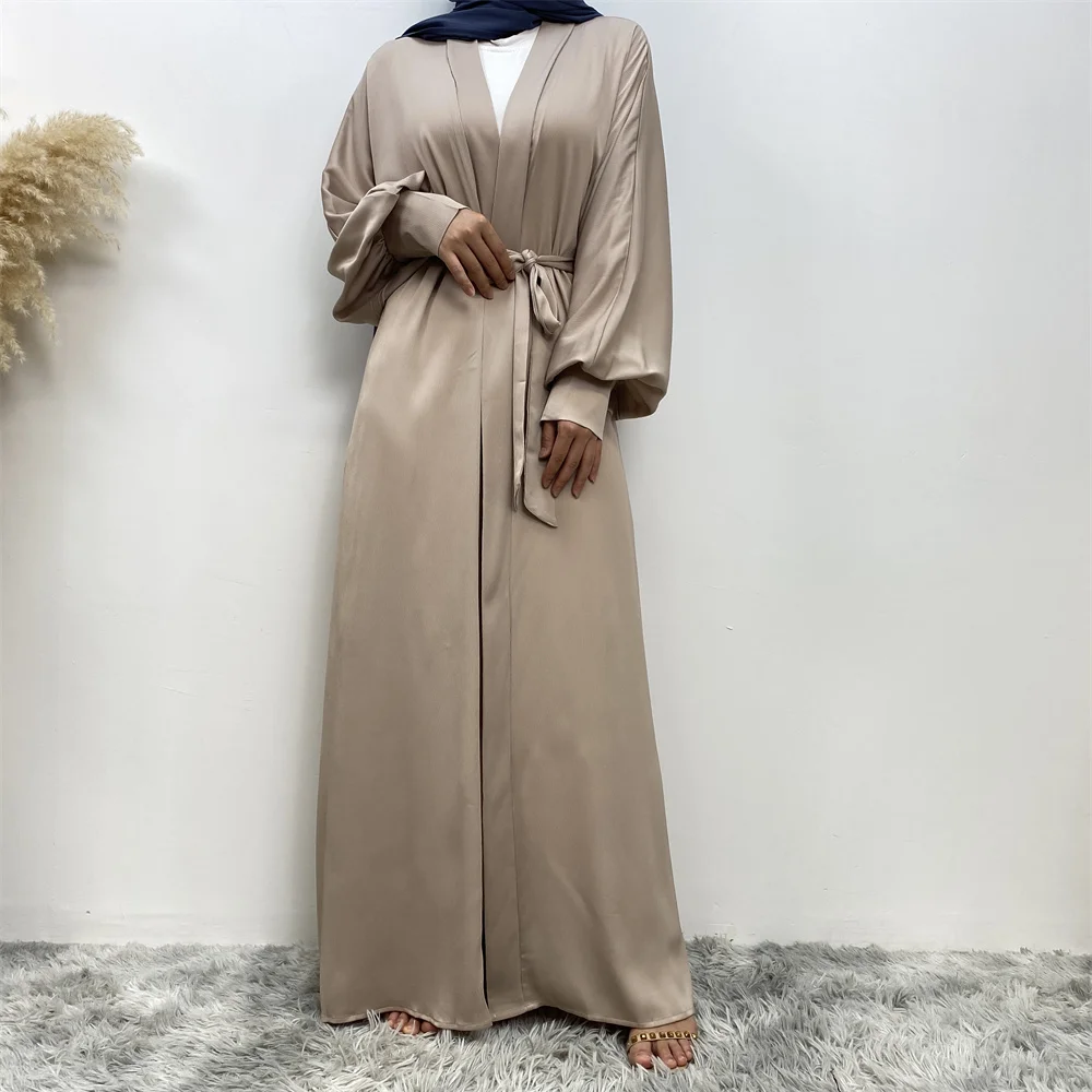 1975# Luxury Soft Fabric Modest Dubai Fashion Cardigan Modern Ladies Simple Open Abaya