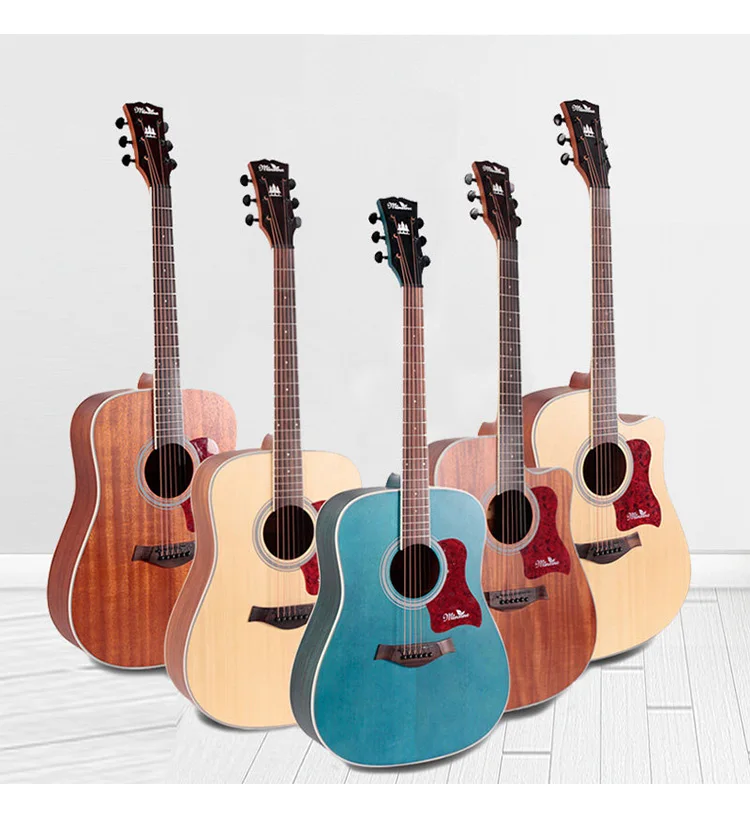 
Bullfighter D-4016 Spruce Wood Affordable OEM Acoustic Guitar Solid Top 