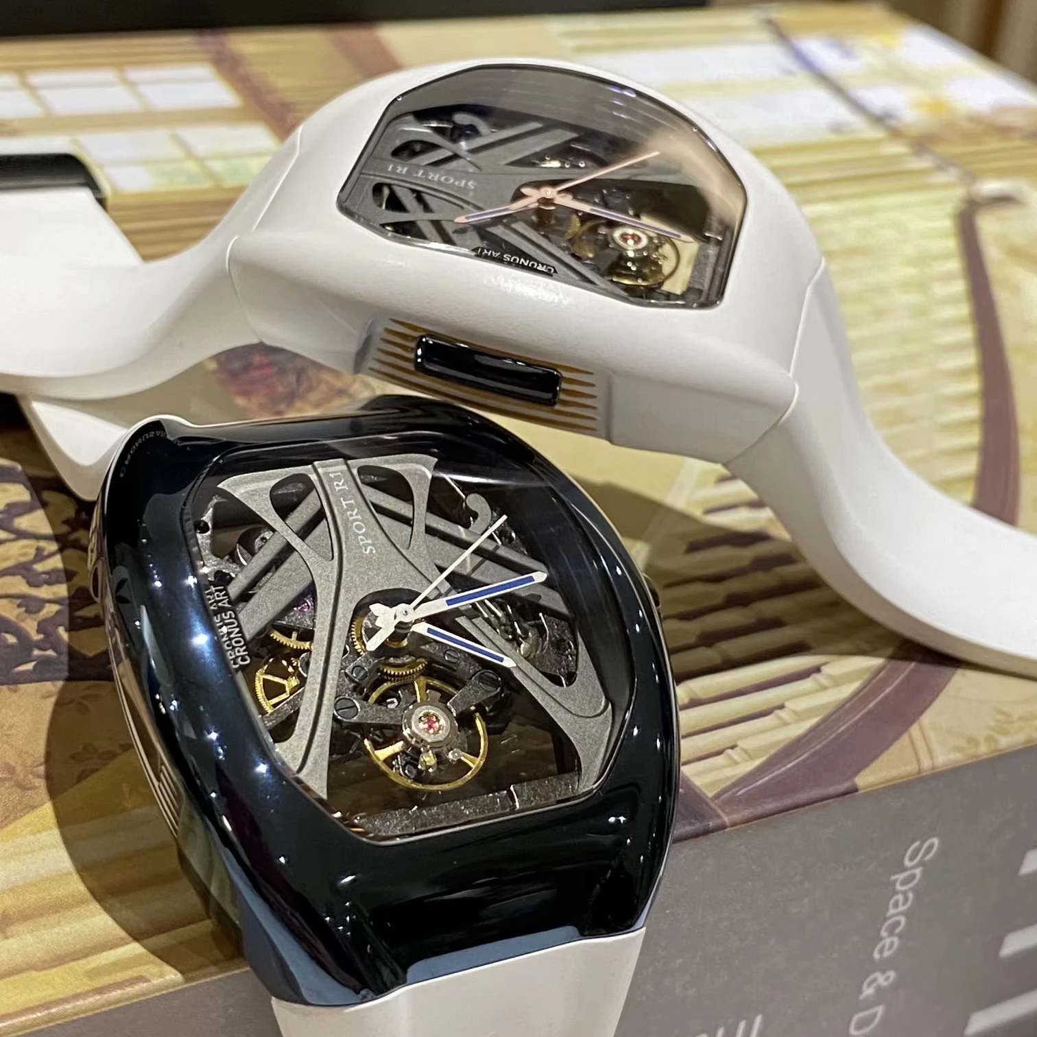 Customization 904l watch 42mm Stainless steel Round dial Cool car watches for men skeleton watch