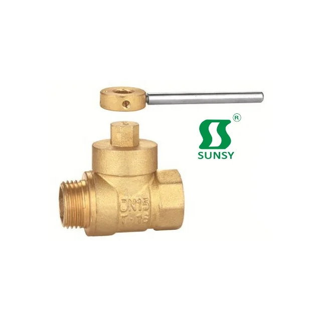 Yuhuan shunshui sunsy factory full bore locking lockable lock brass ball valve for water irrigation system flow master