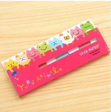 Promotional Kawaii Index Tabs Cute Memo,Reusable Animal Sticky Note Index Tabs Sticker