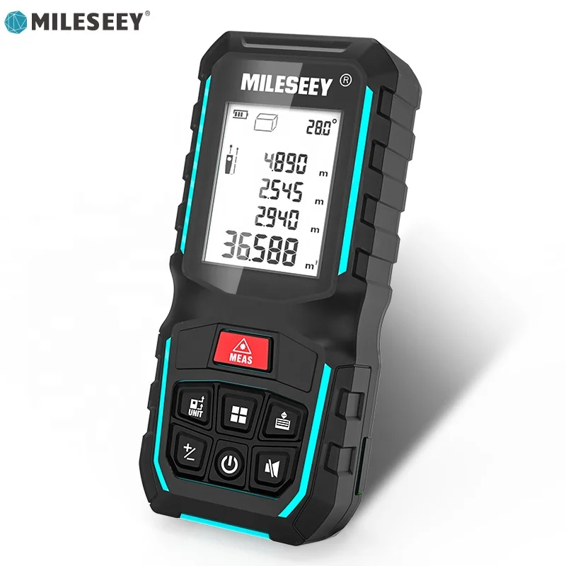 G2 Mileseey High Precision Removable Pocket Clip Handheld Smart Digital 100M Laser Measure Distance
