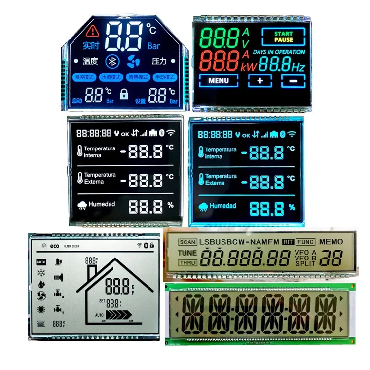 STN FSTN VA TN LCD Screen Volt-Ammeter Energy Meter Smart Digital Voltmeter LCD Display Manufacture Design For Power Meter