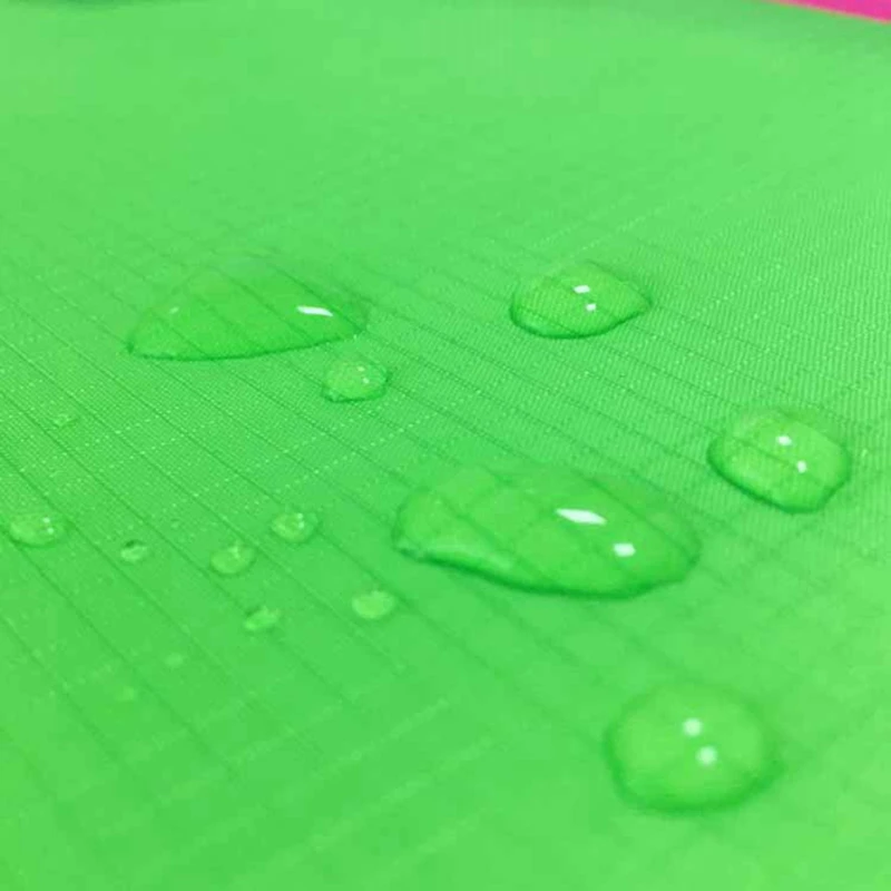 210T grs 100% eco friendly printed recycled water bottle PET waterproof tent plastic clothing RPET ripstop nylon fabric