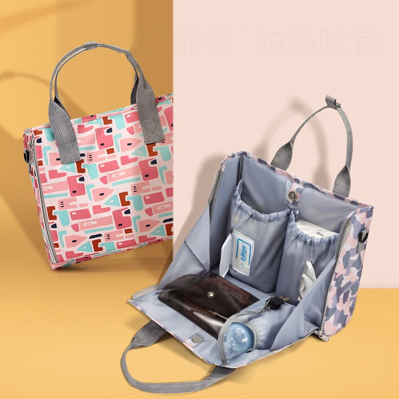 Fashion Large Capacity Multipurpose Mommy Tote Bag Baby Hanging Diaper Storage Organizer Bag for Baby Carriage