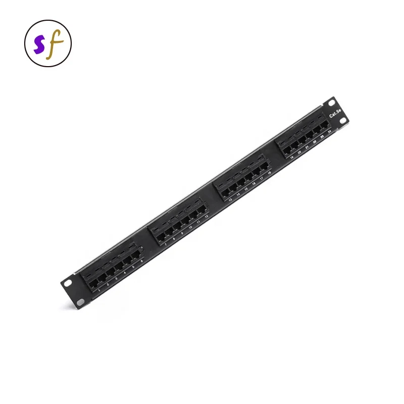 19 дюймов UTP cat5e 24 портовая