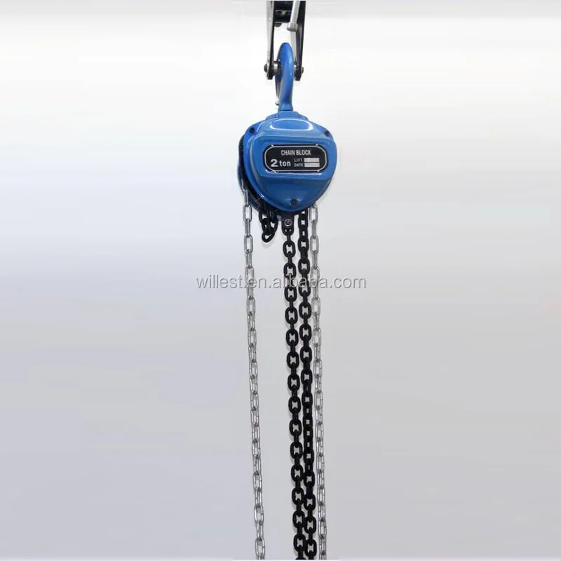 Manual chain block HUTZ 2 ton CE approved triangle head chain pulley block CB20V2-04 industrial lifting hand hoist