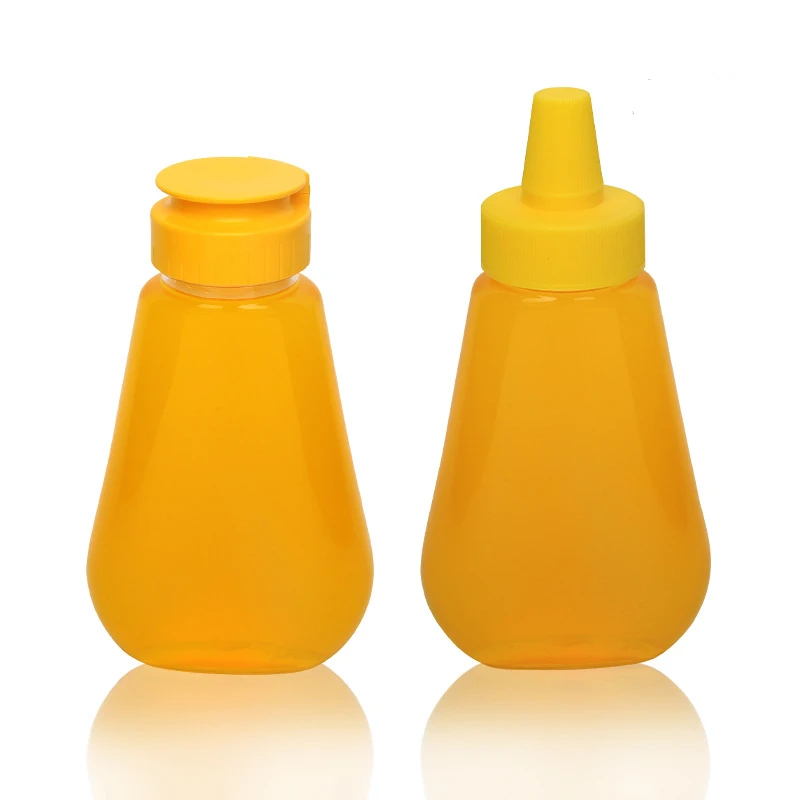 200ml empty transparent salad tomato sauce plastic bottle honey sour plum paste PET liquid plastic pot packaging